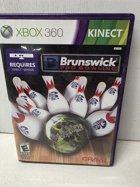 Brunswick Pro Bowling Xbox 360 Kinect Complete CIB Tested Working